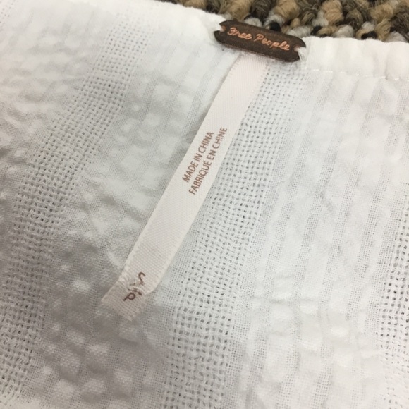 FREE PEOPLE “LOLITA” Pheasant Top in white size S - Picture 9 of 12